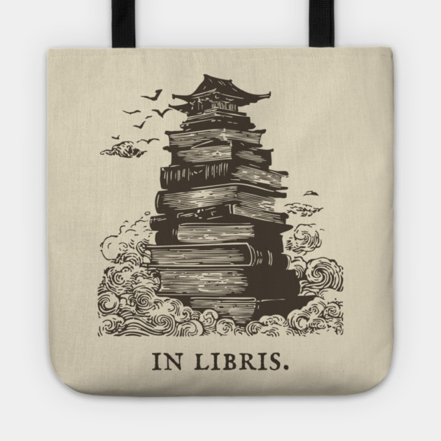 In Libris Tower of Books for the Scholar Tote by TuncGK