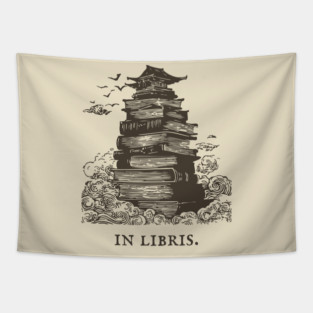 In Libris Tower of Books for the Scholar Tapestry