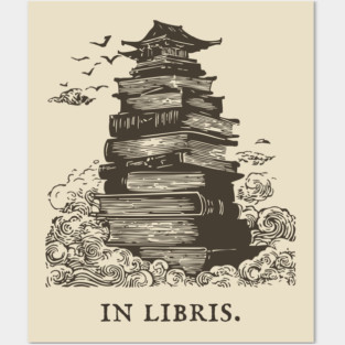 In Libris Tower of Books for the Scholar Posters and Art