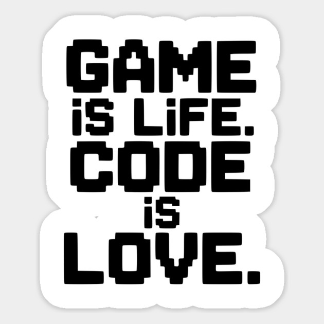 Game is Life. Code is Love. Magnet by Frank Ring