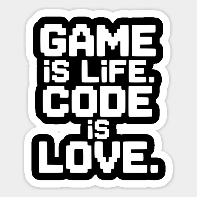 Game is Life. Code is Love. Magnet by Frank Ring