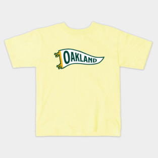 Oakland Pennant - Green Kids T-Shirt