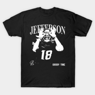 Justin Jefferson Minnesota Griddy Long Sleeve T-Shirt - NFL Football Fan Apparel