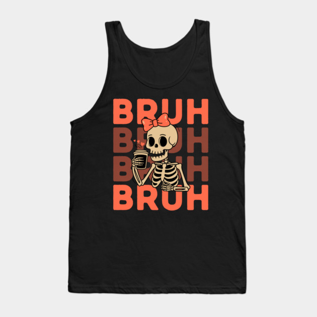 Cute Skeleton Girl Halloween Tank Top by The WYLD Tribe