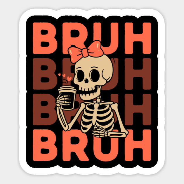 Cute Skeleton Girl Halloween Magnet by The WYLD Tribe