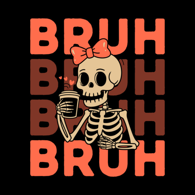 Cute Skeleton Girl Halloween by The WYLD Tribe