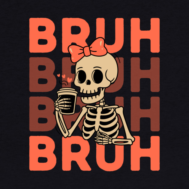 Cute Skeleton Girl Halloween by The WYLD Tribe