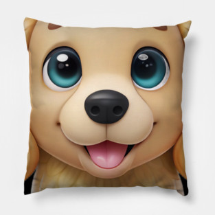 Golden Retriever Cocker Spaniel Mix Sticker – Cute Puppy Art Pillow