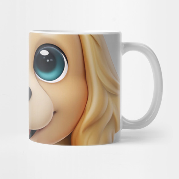 Golden Retriever Cocker Spaniel Mix Sticker – Cute Puppy Art by IamActiveDog