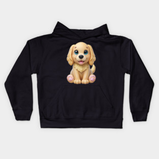 Golden Retriever Cocker Spaniel Mix Sticker – Cute Puppy Art Kids Hoodie