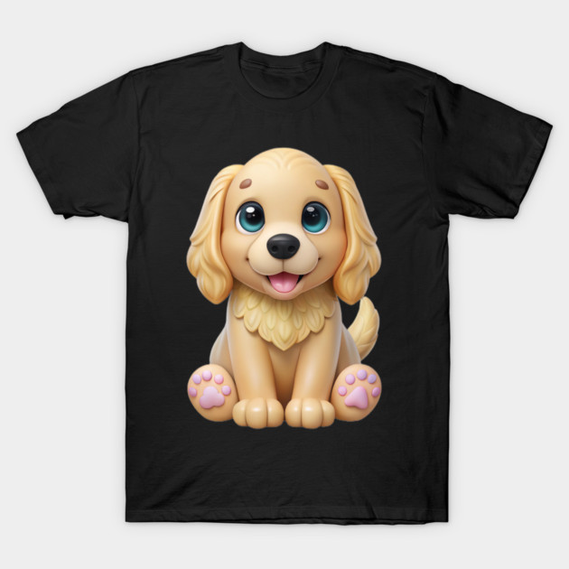 Golden Retriever Cocker Spaniel Mix Sticker – Cute Puppy Art T-Shirt by IamActiveDog
