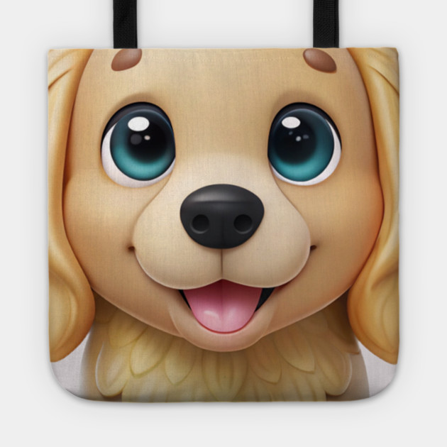 Golden Retriever Cocker Spaniel Mix Sticker – Cute Puppy Art Tote by IamActiveDog