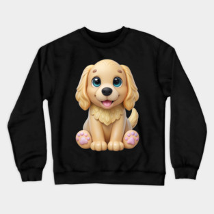 Golden Retriever Cocker Spaniel Mix Sticker – Cute Puppy Art Crewneck Sweatshirt