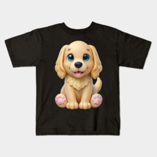 Golden Retriever Cocker Spaniel Mix Sticker – Cute Puppy Art Kids T-Shirt
