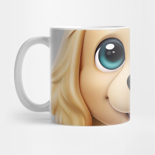 Golden Retriever Cocker Spaniel Mix Sticker – Cute Puppy Art by IamActiveDog