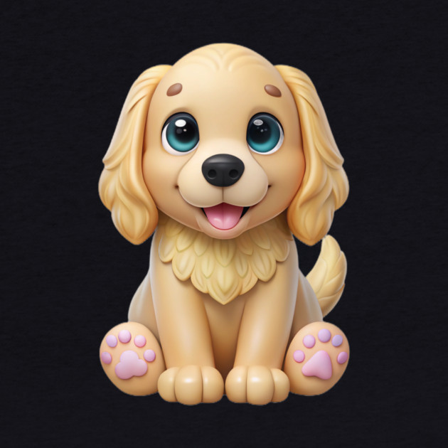 Golden Retriever Cocker Spaniel Mix Sticker – Cute Puppy Art by IamActiveDog