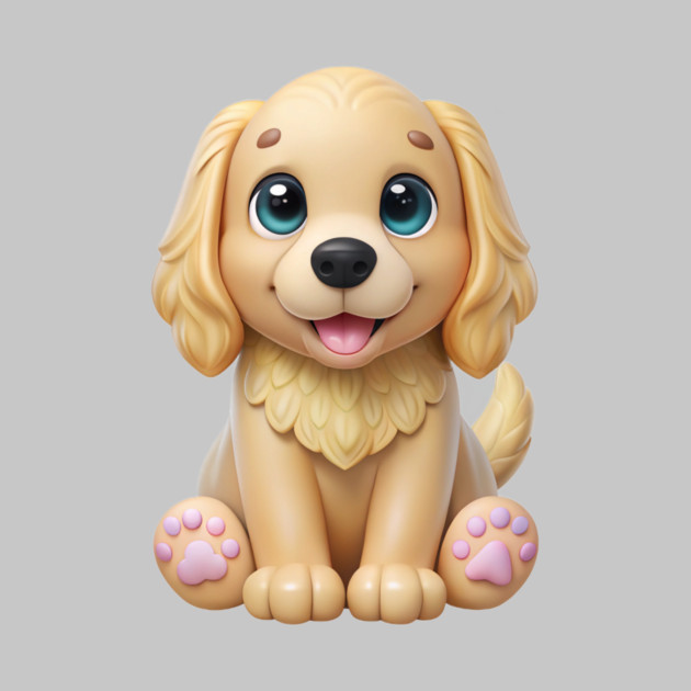 Golden Retriever Cocker Spaniel Mix Sticker – Cute Puppy Art by IamActiveDog