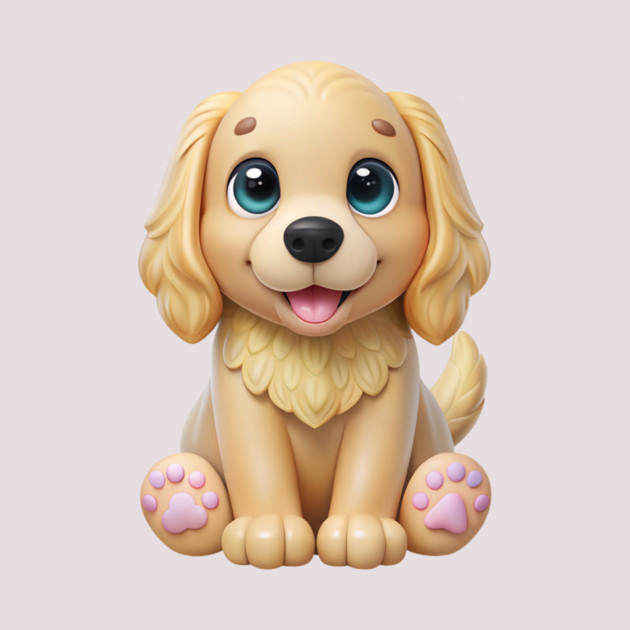 Golden Retriever Cocker Spaniel Mix Sticker – Cute Puppy Art by IamActiveDog