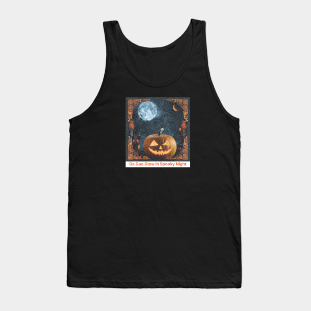 Ga Gue Glow in Spooky Night – Hmong Spiral Spirit Pumpkin Tank Top by Pimcolle