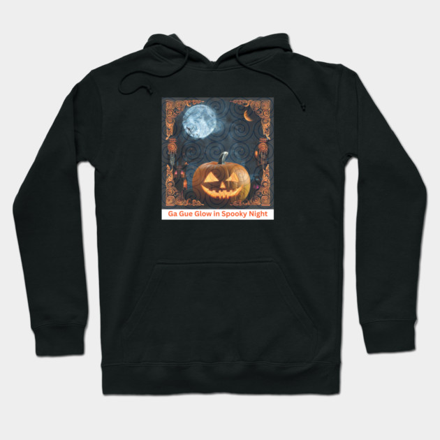 Ga Gue Glow in Spooky Night – Hmong Spiral Spirit Pumpkin Hoodie by Pimcolle