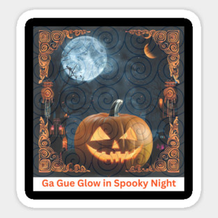 Ga Gue Glow in Spooky Night – Hmong Spiral Spirit Pumpkin Magnet