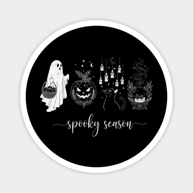 Monochromatic Halloween Design Magnet by Designed By Marty