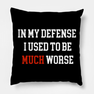 In My Defense I used to be much Worse Pillow