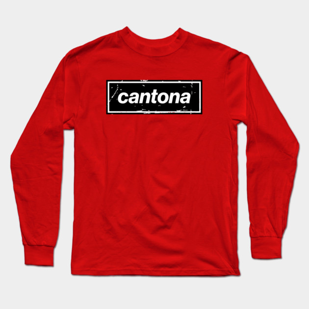 Cantona - The United Football Icon Black Long Sleeve T-Shirt by Butter Creative