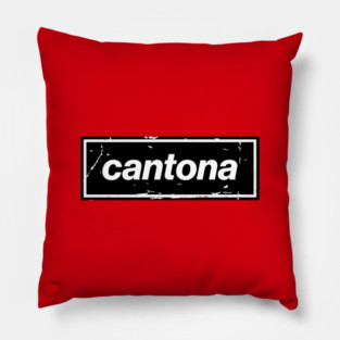 Cantona - The United Football Icon Black Pillow