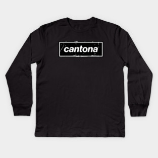 Cantona - The United Football Icon Black Kids Long Sleeve T-Shirt