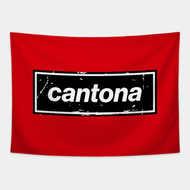 Cantona - The United Football Icon Black Tapestry by Butter Creative