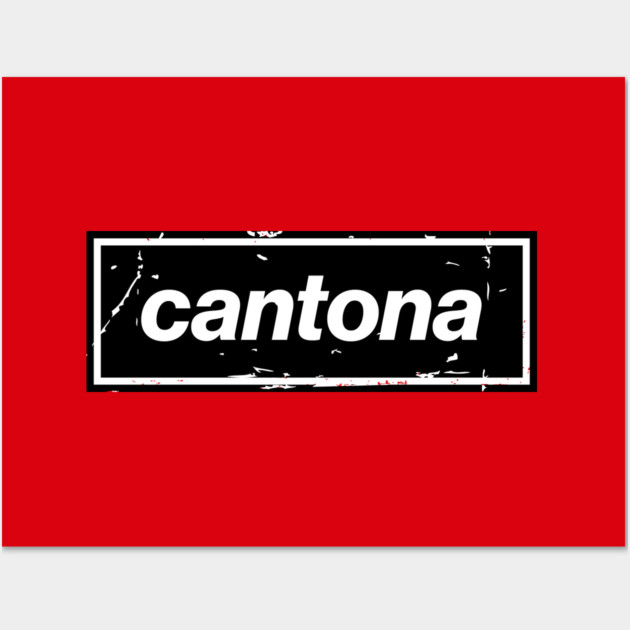 Cantona - The United Football Icon Black Wall Art by Butter Creative