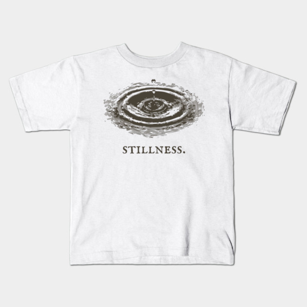 Meditative Stillness Water Ripple Illustration Kids T-Shirt by TuncGK