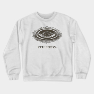 Meditative Stillness Water Ripple Illustration Crewneck Sweatshirt