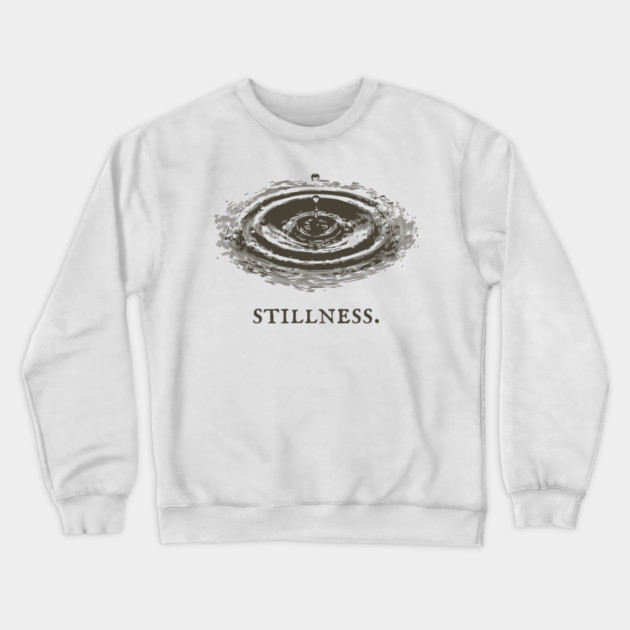 Meditative Stillness Water Ripple Illustration Crewneck Sweatshirt by TuncGK