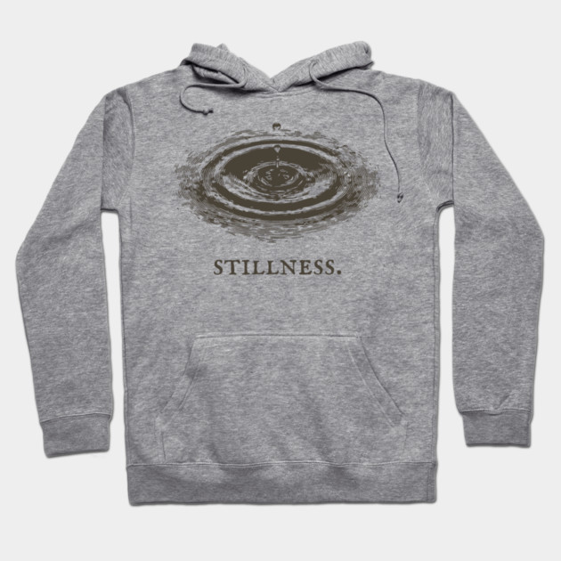 Meditative Stillness Water Ripple Illustration Hoodie by TuncGK