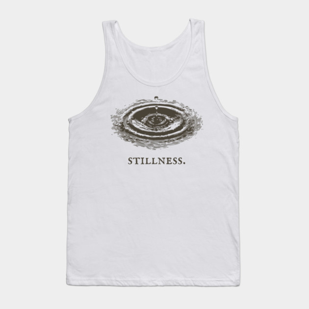 Meditative Stillness Water Ripple Illustration Tank Top by TuncGK