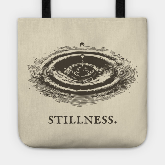 Meditative Stillness Water Ripple Illustration Tote by TuncGK