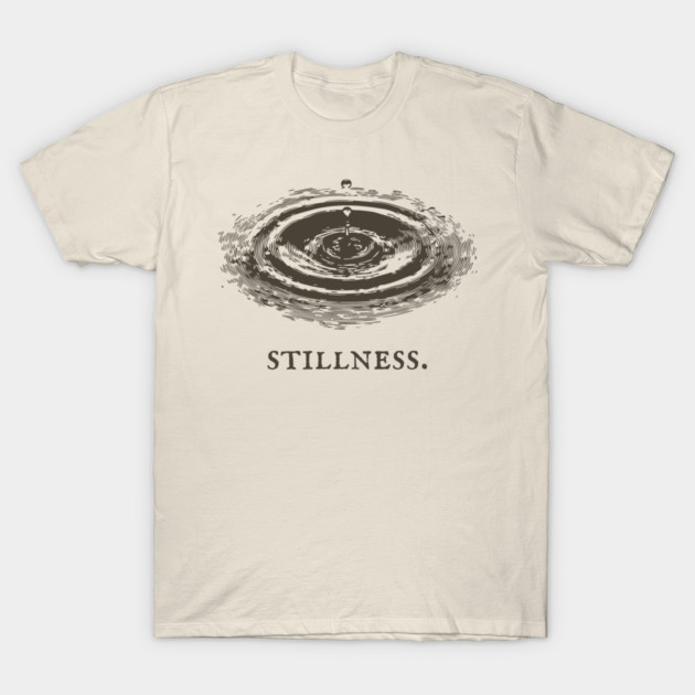 Meditative Stillness Water Ripple Illustration T-Shirt by TuncGK