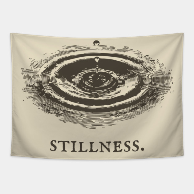 Meditative Stillness Water Ripple Illustration Tapestry by TuncGK
