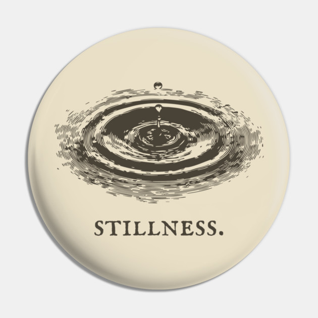 Meditative Stillness Water Ripple Illustration Pin by TuncGK