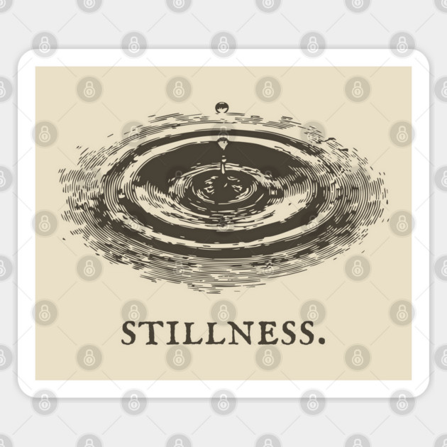 Meditative Stillness Water Ripple Illustration Sticker by TuncGK