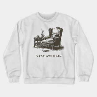 Cozy Reading Nook Invitation to Stay Awhile Crewneck Sweatshirt