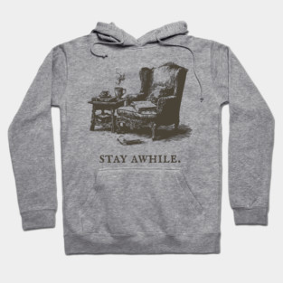 Cozy Reading Nook Invitation to Stay Awhile Hoodie
