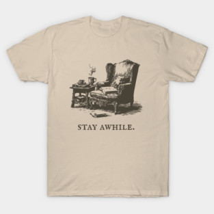 Cozy Reading Nook Invitation to Stay Awhile T-Shirt
