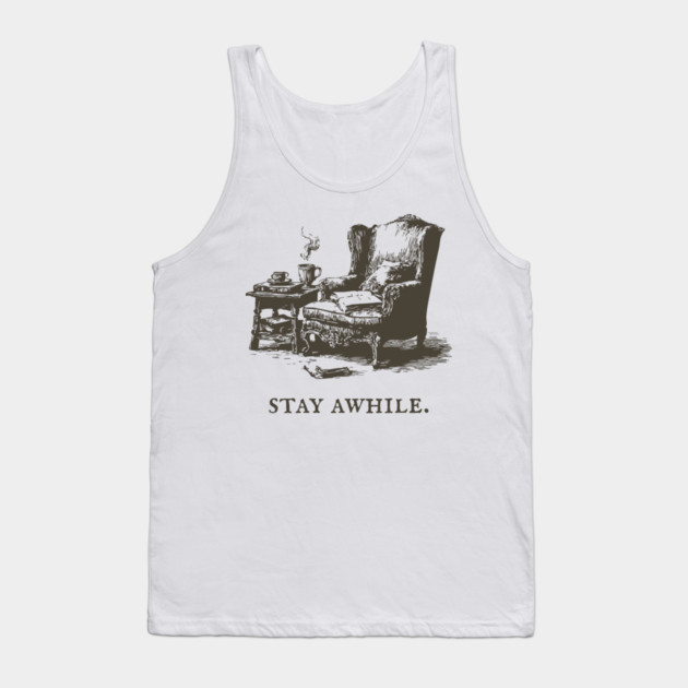 Cozy Reading Nook Invitation to Stay Awhile Tank Top by TuncGK