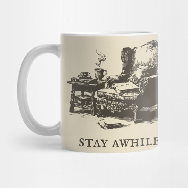 Cozy Reading Nook Invitation to Stay Awhile by TuncGK