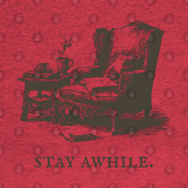 Cozy Reading Nook Invitation to Stay Awhile by TuncGK