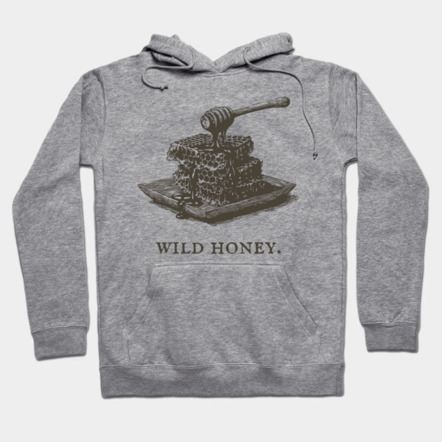 Vintage Wild Honey and Honeycomb Illustration Hoodie by TuncGK
