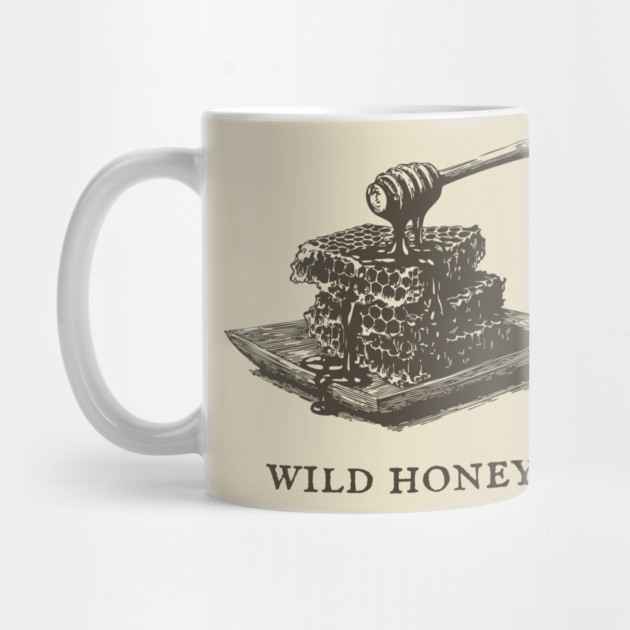 Vintage Wild Honey and Honeycomb Illustration by TuncGK